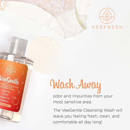 VeeFresh - VeeGentle Feminine Wash pH Balance for Women Wash with Apple Cider Vinegar VeeFresh