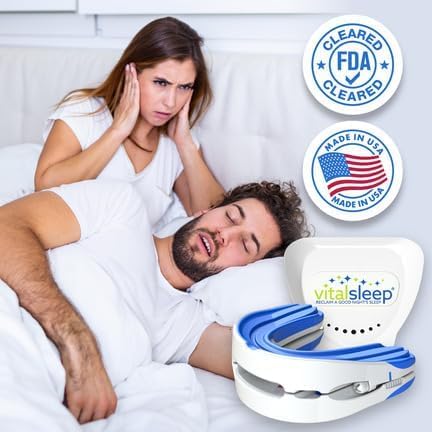 VitalSleep Anti-Snoring Mouthpiece, Adjustable Jaw Positioning Vital Sleep