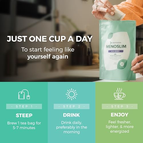VoomVaya MenoSlim Tea - Natural Menopause Supplements, Perimenopause & Estrogen VoomVaya