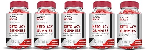 (5 Pack) Activboost Keto ACV Gummies Advanced Formula 1000MG Active Boost Justified Laboratories