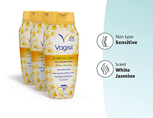 Vagisil Feminine Wash for Intimate Area Hygiene, Scentsitive Scents, pH Balanced and Gynecologist Tested Vagisil