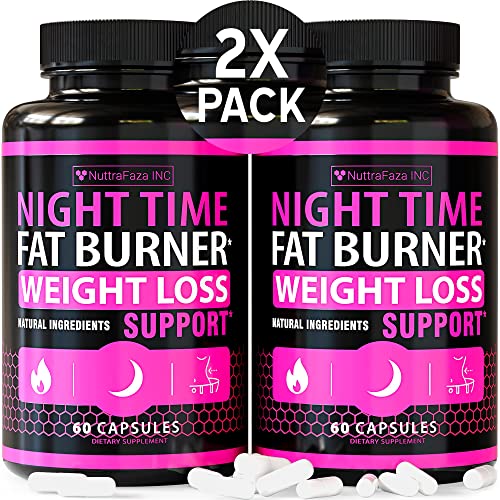 (2 Pack) Night Time Weight Loss Pills for Women Belly Fat Burner
