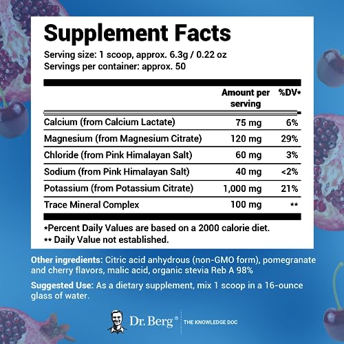 Dr. Berg Hydration Keto Electrolyte Powder - Enhanced w/ 1,000mg of Potassium 