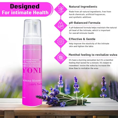 Vroyale Beauty 100% Natural Feminine Wash - 250 ml pH-Balanced Yoni Femme Mousse Vroyale Beauty