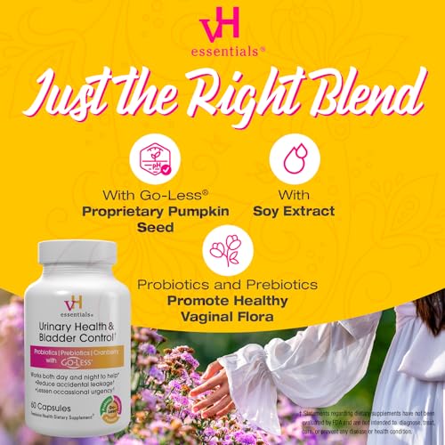 vH essentials Urinary Health & Bladder Control, Cranberry Extract, Prebiotics and Probiotics