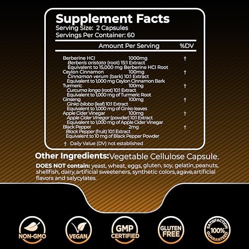 WELLNESS LABSRX Berberine Supplement 1500mg - Liposomal Berberine with Ceylon WELLNESS LABSRX