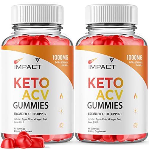 (2 Pack) Impact Keto Gummies for Weight Loss and Belly Fat Diet, AVC Keto ACV Advanced