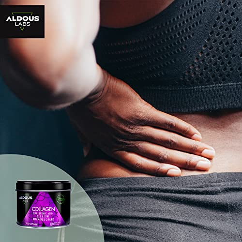 120 Capsules - Collagen with Hyaluronic Acid + Coenzyme Q10 + Vitamin C, A, D and B12 + Zinc Aldous Labs