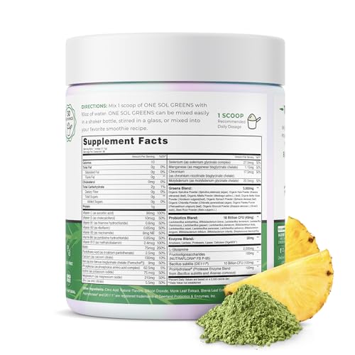 One Sol Greens, Super Greens Powder to Reduce Bloating & Improve Gut Health One Sol