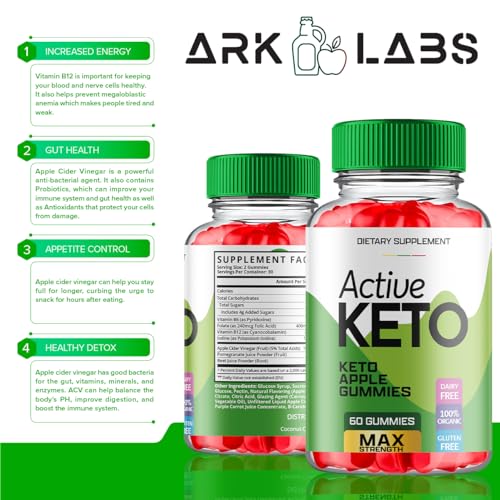 (2 Pack) Active Keto Gummies for Weight Loss, Active Keto Gummies, Active Keto ACV Gummies Ark Labs