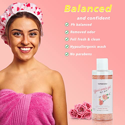 Yoni Wash & Yoni Oil & Yoni Soap for Women Set, 5.29oz Yoni Soap Bar, 2 * 30ml Feminine Oil, 6.7 fl.oz yonisayo