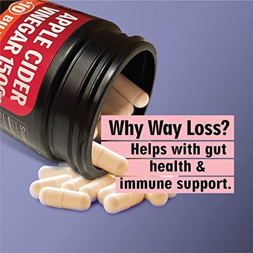 WayLoss 1500mg Apple Cider Vinegar Capsules/Apple Cider Vinegar Pills w/ 10 BILLLION WAY LOSS