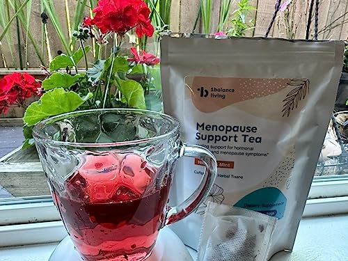 1Balance Living Menopause Support Tea: Cooling Hibiscus Mint, Perimenopause 1Balance Living