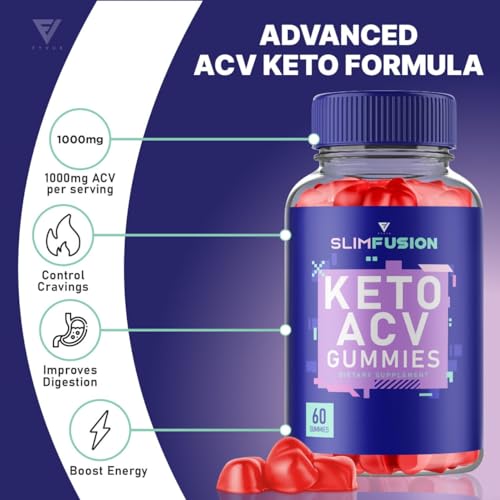 (3 Pack) Slim Fusion Slimfusion ACV Keto Gummies, Slim Fusion Keto ACV Gummies Advanced Fyvus