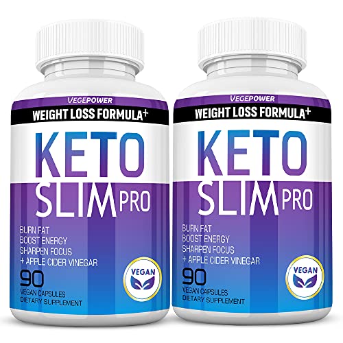 VEGEPOWER Keto Fast Diet Pills- Ketone Slim Pro 180 Capsules-Apple Cider Vinegar