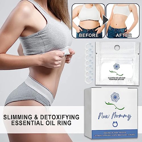 14Pcs Superslim S_limming & Detoxifying Essential Oil Ring, Firming Essential Oil Ring Heath Secret