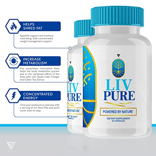 (5 Pack) Liv Pure Pills, Livpure Liver Detox Cleanse Management Capsules Advanced Formula Fyvus