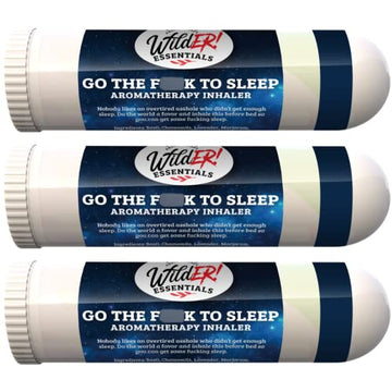 Wilder Essentials 3 Pack of Go The F to Sleep Aromatherapy Nasal Inhalers Made with 100% Natural