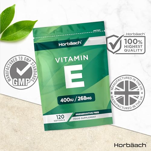 Vitamin E Capsules 400iu | 120 Count | High Strength Vitamin E as DL-a-Tocopheryl Horbäach