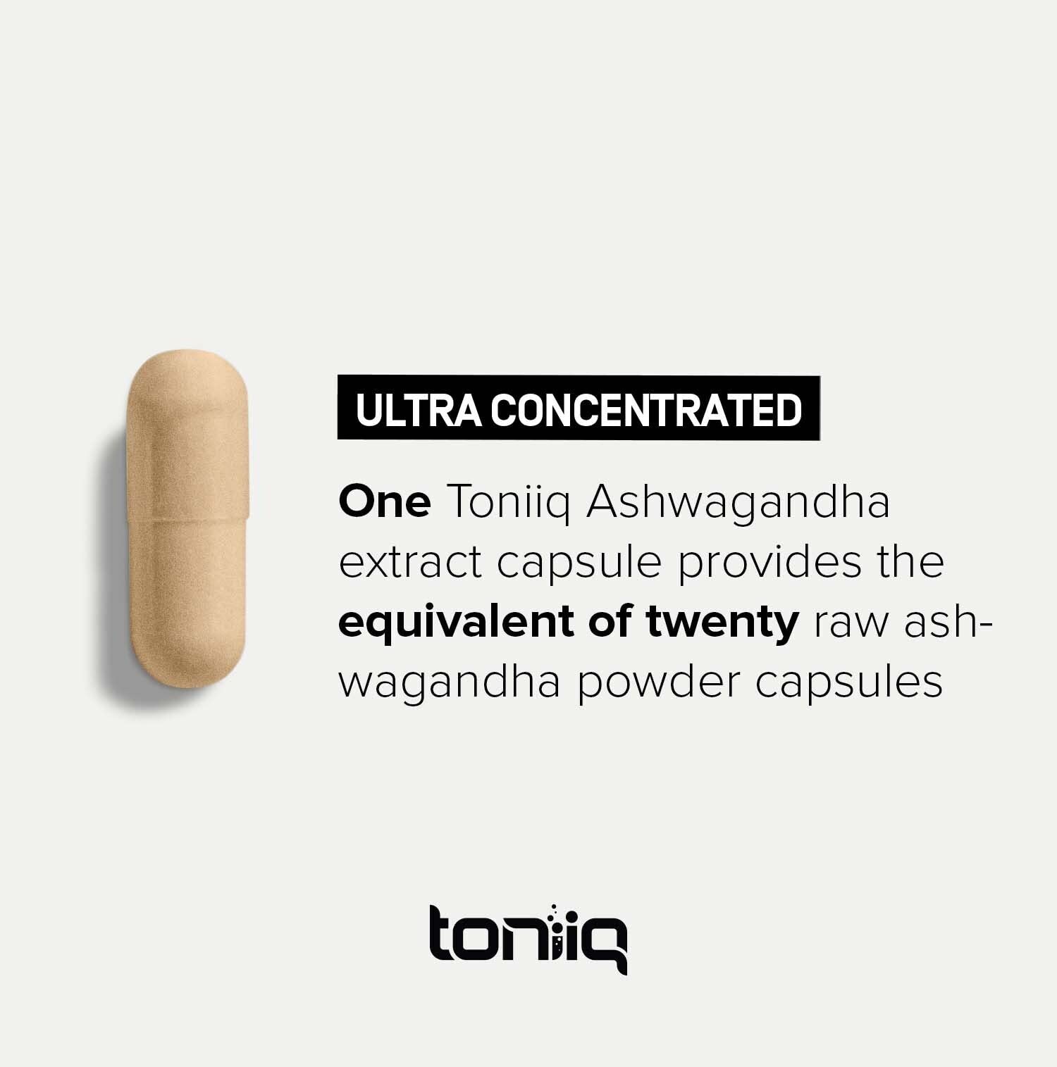 Toniiq 26,000mg 20x Concentrated Extract - 10% Withanolides - Ultra High Strength