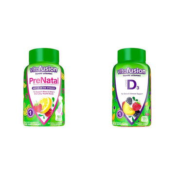Vitafusion PreNatal Gummy Vitamins & Vitamin D3 Gummy Vitamins for Bone and Immune