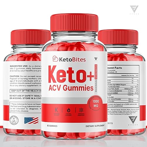 (3 Pack) Keto Bites ACV Gummies, KetoBites Keto ACV Gummies Advanced Weight Loss Fyvus