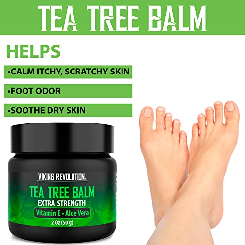Viking Revolution Tea Tree Oil Cream - Super Balm Athletes Foot Cream - for Eczema Viking Revolution