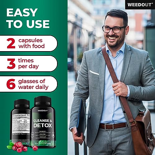 WEEDOUT Total Cleanse Detox Pills - Full Body Cleanser Detox - Fast Toxin Rid - Natural WEEDOUT