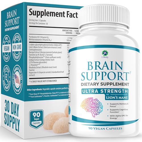 1 Body Brain Supplements for Memory and Focus - Support Healthy Brain