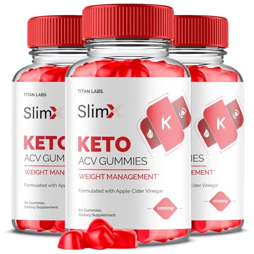 (3 Pack) SlimX Keto ACV Gummies, SlimX Keto ACV Advanced Weight Loss 1000MG Apple 