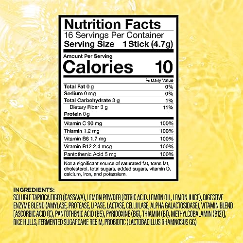 VitaCup Super H2O Bloating Relief and Digestive Health Drink Mix Packets, Probiotics VitaCup