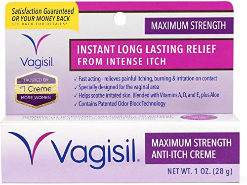 Vagisil Medicated Anti-Itch Creme Maximum Strength - 1oz, Pack of 5 Vagisil