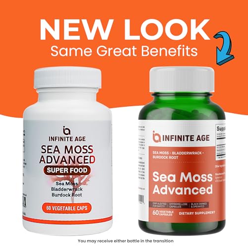 INFINITE AGE: 1250mg Sea Moss Advanced Superfood - High-Potency, Vegan INFINITE AGE