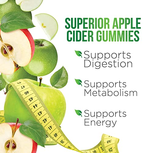Vegan Apple Cider Vinegar Gummies | Max Strength 1000mg | ACV Supplement Gummy for Adults Health Nutrition Naturals