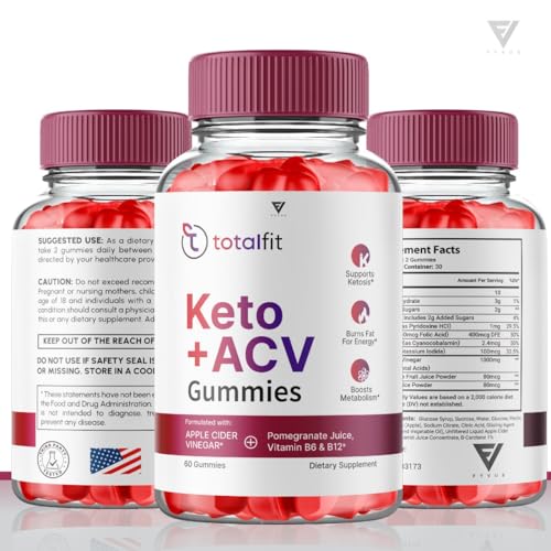 (2 Pack) Total Fit Keto ACV Gummies Advanced Weight Loss, Total Keto ACV Apple Cider Fyvus