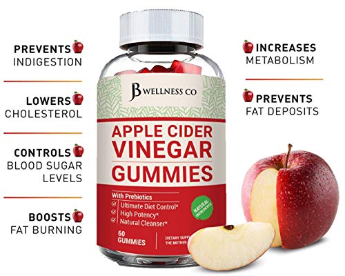(2-Pack | 120 Gummies) Premium Apple Cider Vinegar Gummies - Raw, Natural, Unfiltered ACV JB Wellness Co