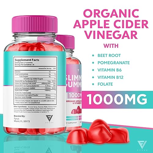 (3 Pack) Slimming Gummies It Works Slimming Gummies for Weight Loss with Apple Cider Fyvus