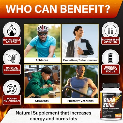 Veteran Performance Burn Zone Thermogenic Fat Burner – Metabolism Booster Appetite Veteran Performance