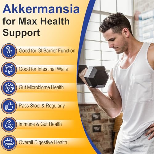 300 Billion AFU Akkermansia Muciniphila - Live Akkermansia Probiotics for Women & Men Lifeatlas