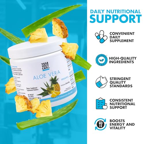 Yes You Can! Organic Aloe Vera Drink Mix - Super Greens Powder - Energy Drink Powder