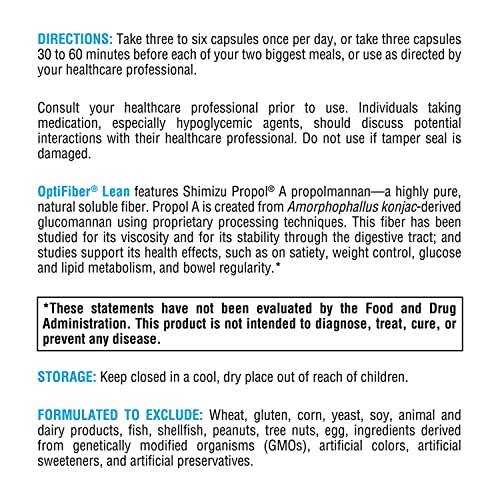 XYMOGEN OptiFiber Lean Fiber Supplement - 100% Natural and Soluble Propolmannan Fiber XYMOGEN