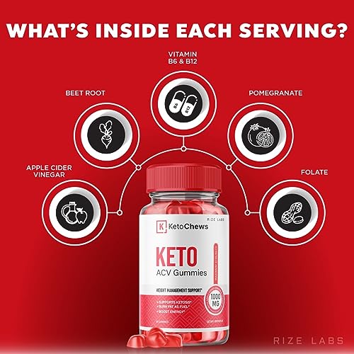 (3 Pack) Keto Chews Gummies - Keto Chews ACV Gummies for Weight Loss 525 MG rize labs