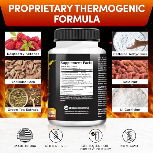 Veteran Performance Burn Zone Thermogenic Fat Burner – Metabolism Booster Appetite Veteran Performance