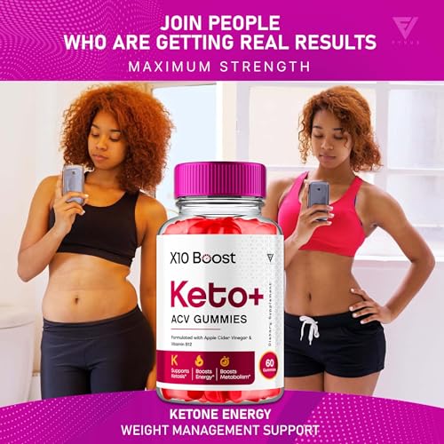 (2 Pack) X10 Boost Keto ACV Gummies, X10 Keto Boost Gummies Advanced Weight Loss Fyvus