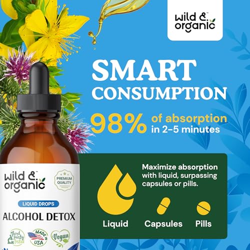 Wild & Organic Alcohol Detox Supplement - Liver Cleance & Repair Formula - Anti Alcohol Wild & Organic
