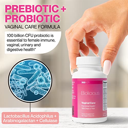 365 HER Biolicious Natural Vaginal Care Supplement (60 Capsules) | Neutralizes Odor and Reduces Discharge 365 HER