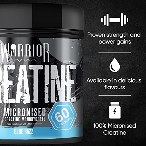 Warrior Creatine Monohydrate Powder – 300g – Micronised for Easy Mixing Warrior