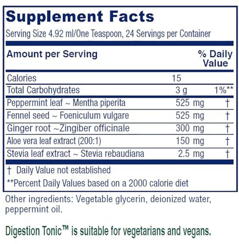 Vitanica Digestion Tonic, Gas and Bloating Relief Supplement, Organic, Improve Digestive Vitanica
